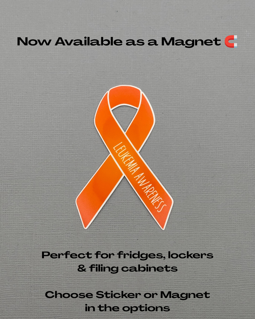 Leukemia Awareness Ribbon Sticker or Magnet