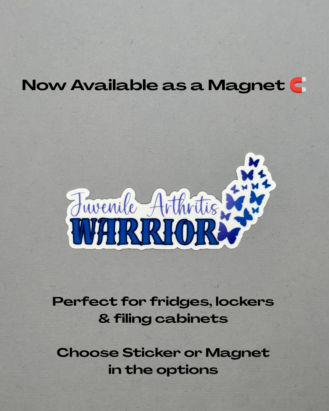 Juvenile Arthritis Warrior Butterflies Sticker or Magnet