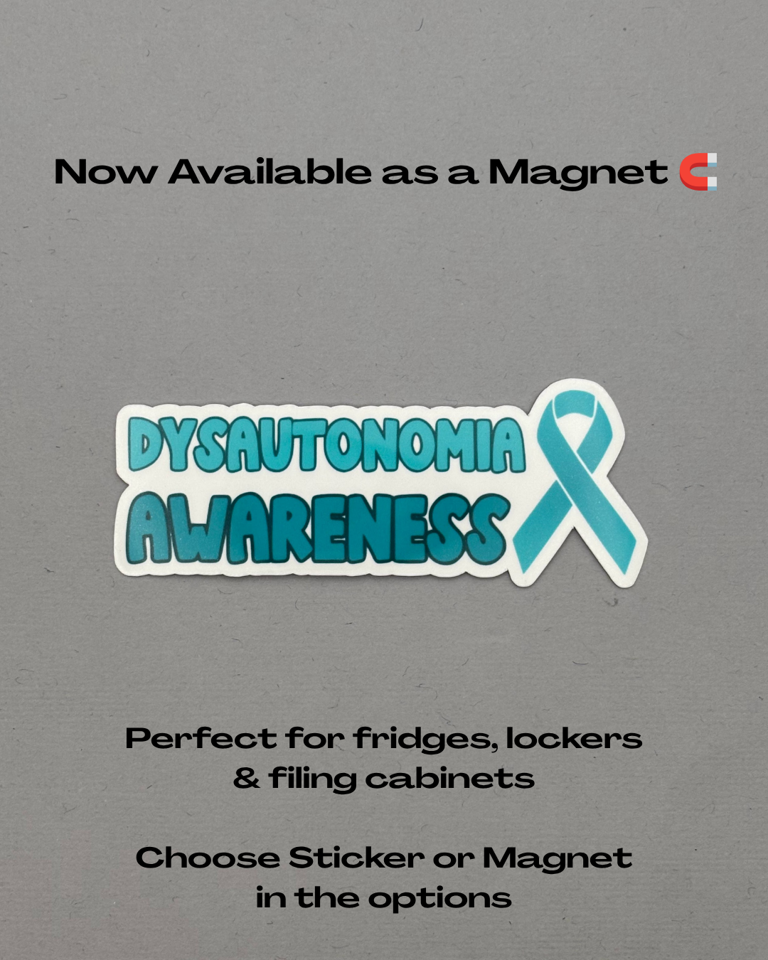 Dysautonomia Awareness with Ribbon Sticker or Magnet