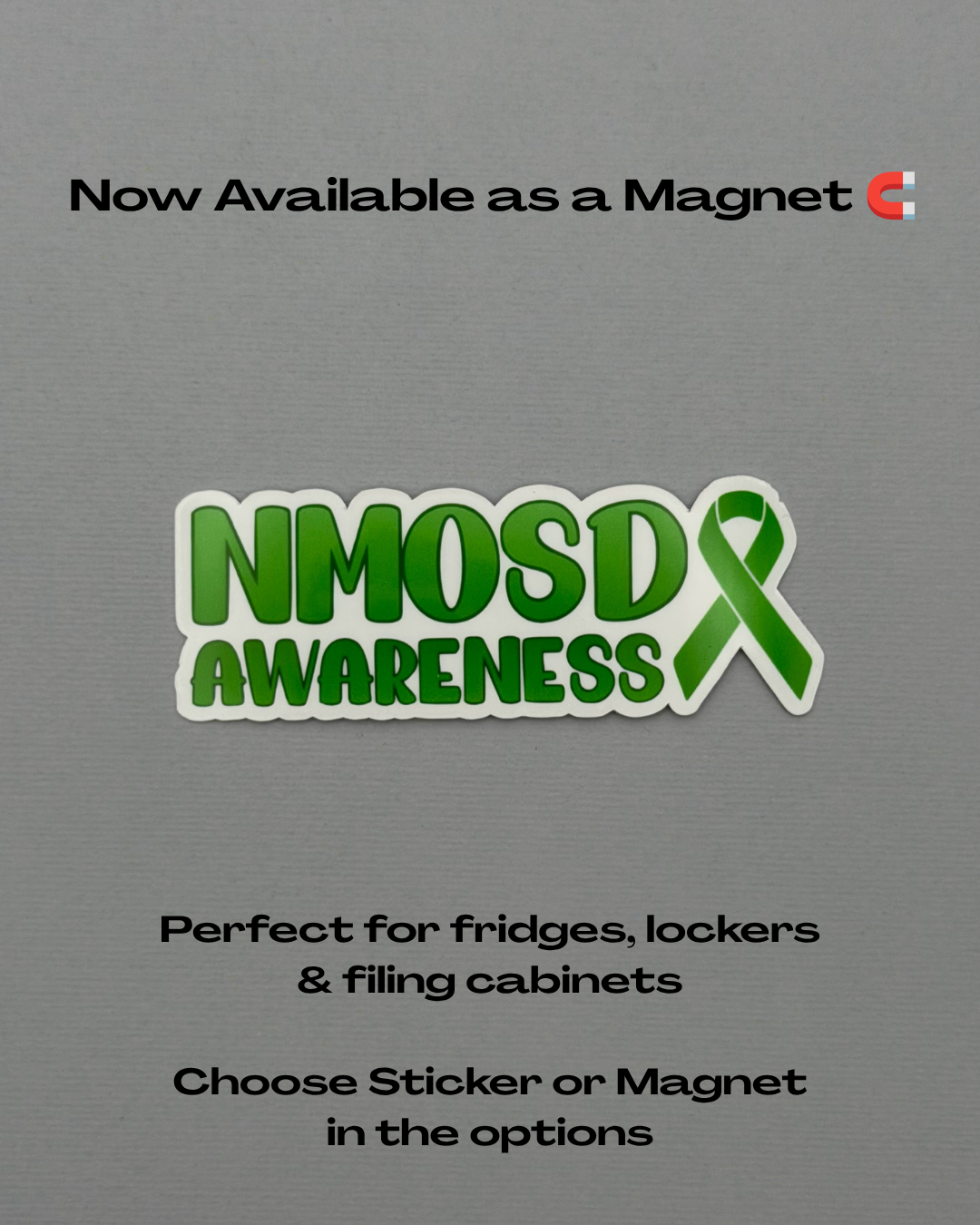 NMOSD Awareness with Ribbon Sticker or Magnet | Neuromyelitis Optica Spectrum Disorder