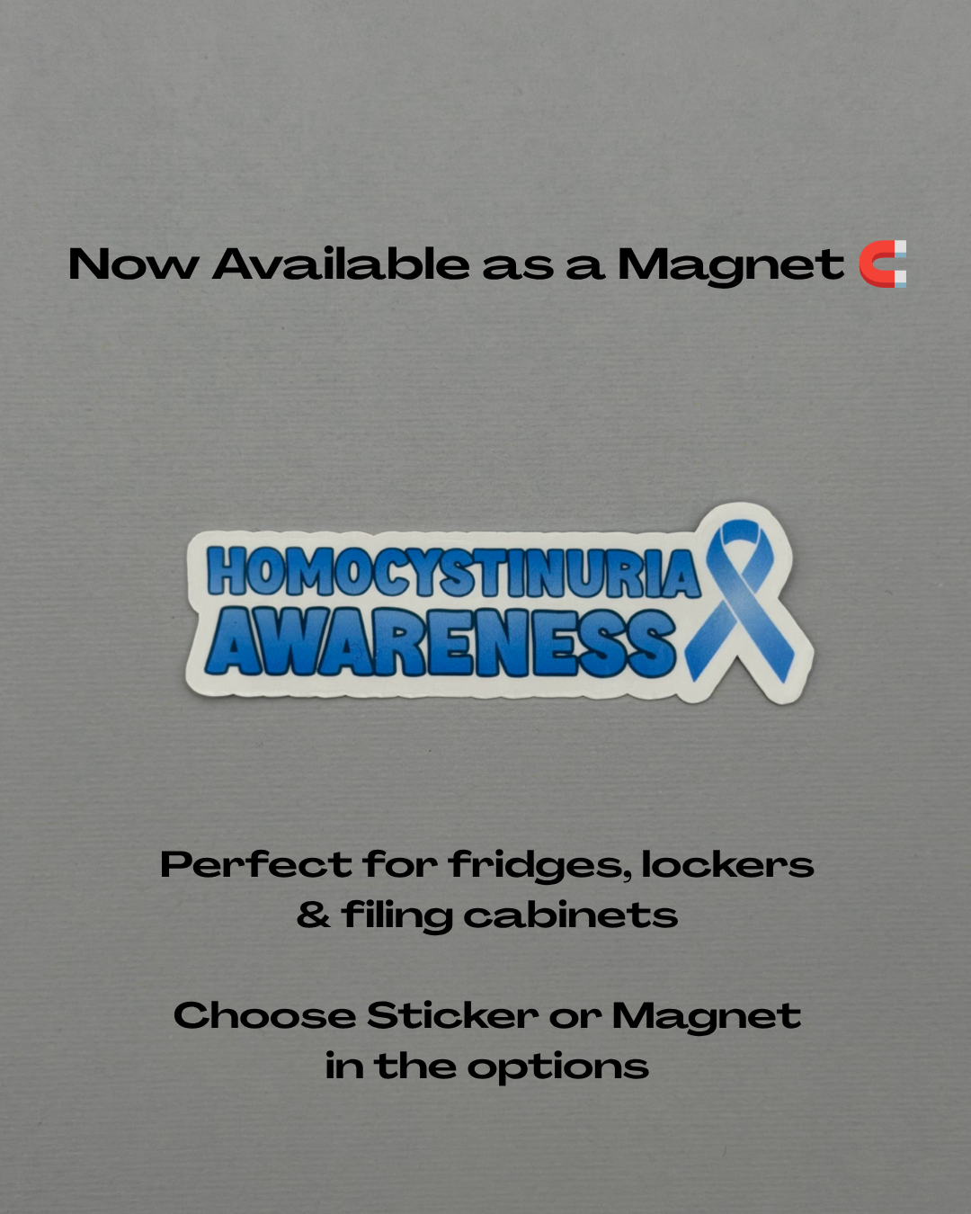 Homocystinuria Awareness with Ribbon Sticker or Magnet