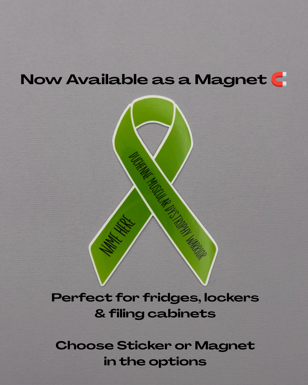 Duchenne Muscular Dystrophy Warrior Custom Ribbon Sticker or Magnet