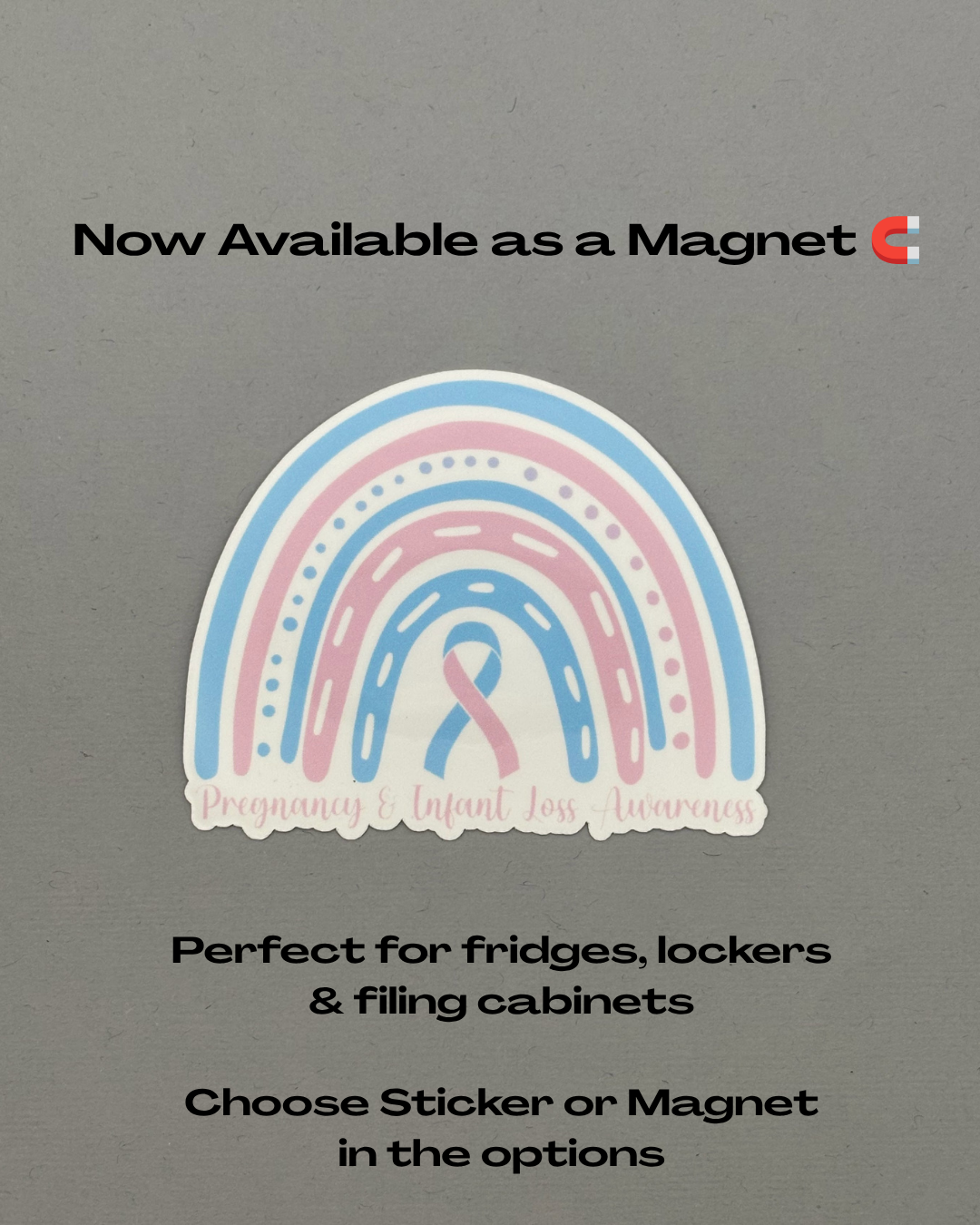 Pregnancy & Infant Loss Awareness Rainbow Sticker or Magnet