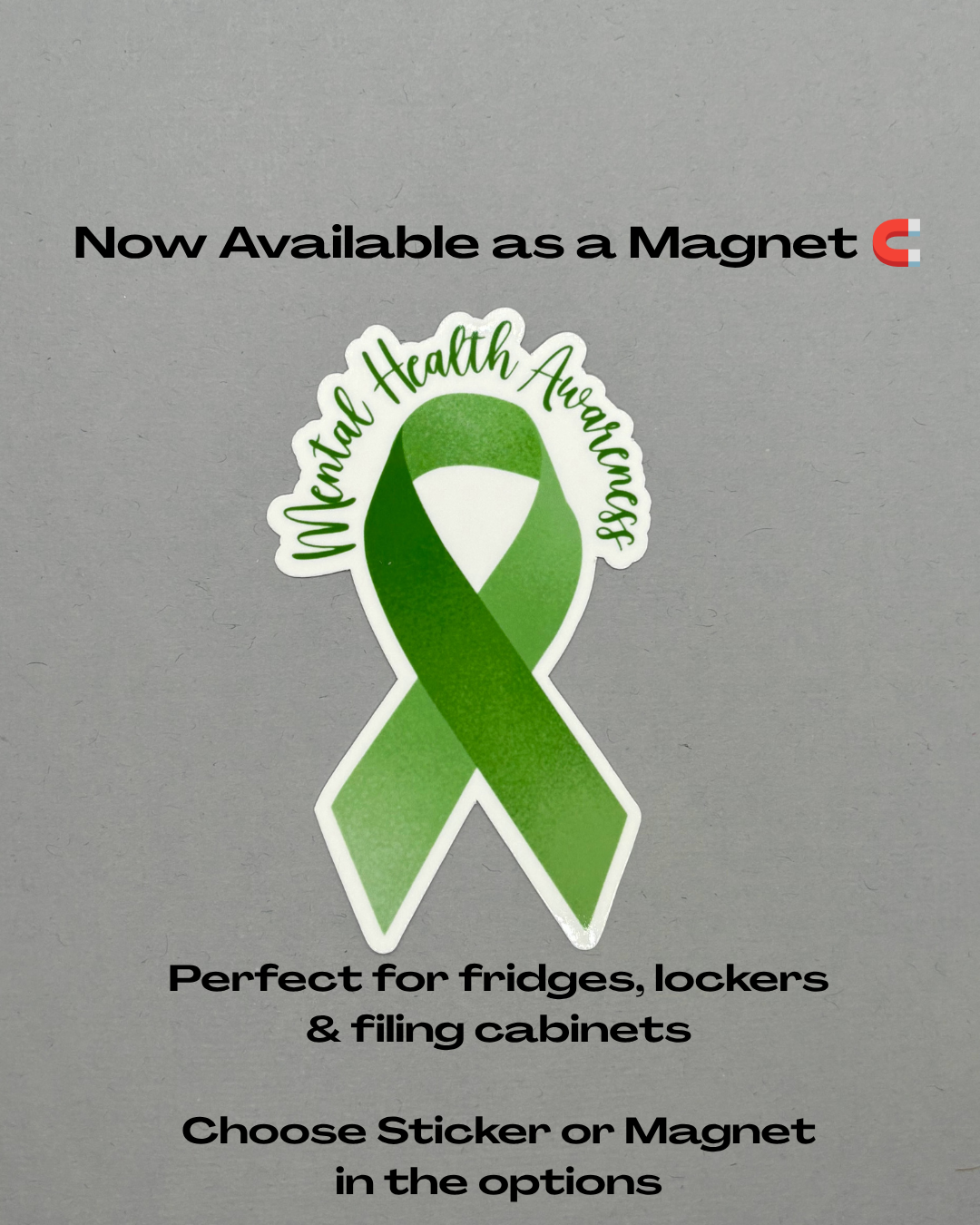 Mental Health Awareness Ribbon Sticker or Magnet