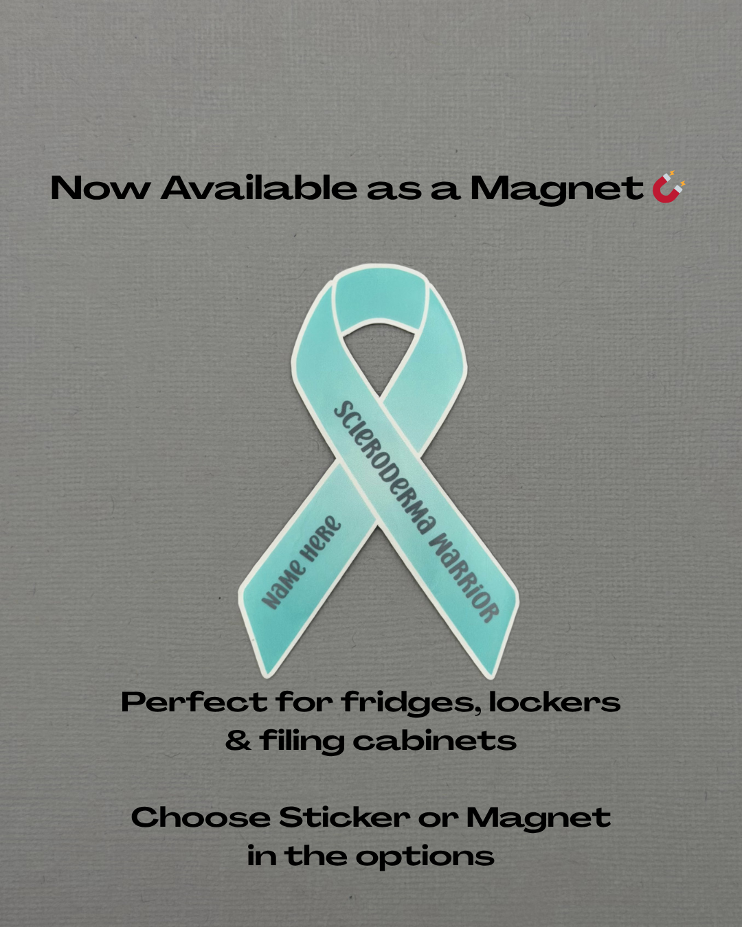 Scleroderma Warrior Custom Ribbon Sticker or Magnet