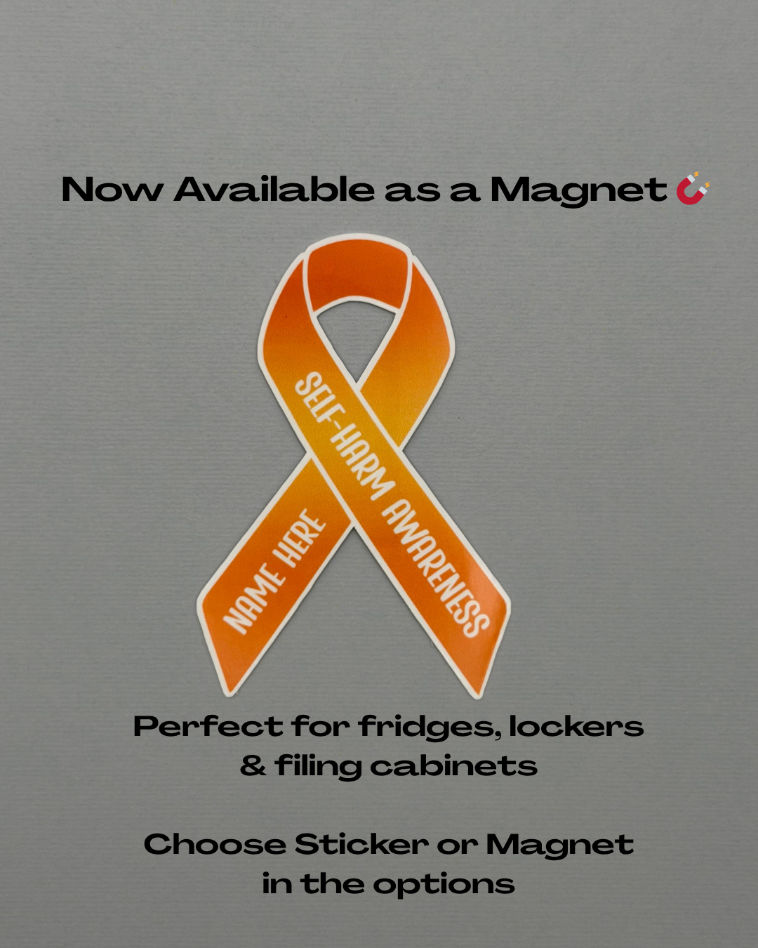 Self-Harm Awareness Custom Ribbon Sticker or Magnet