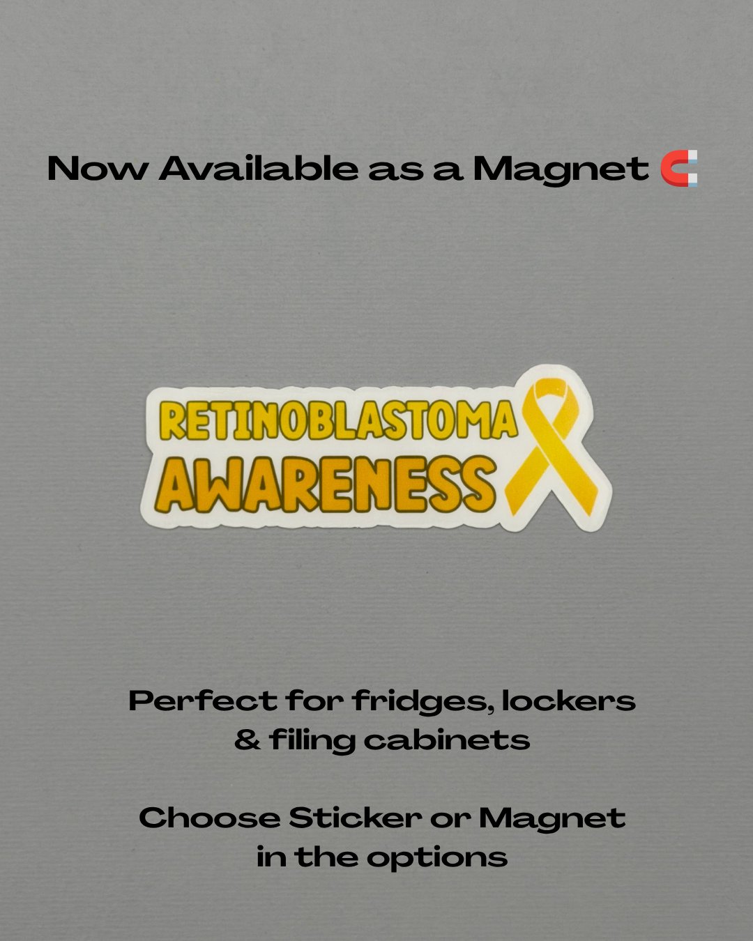 Retinoblastoma Awareness with Ribbon Sticker or Magnet
