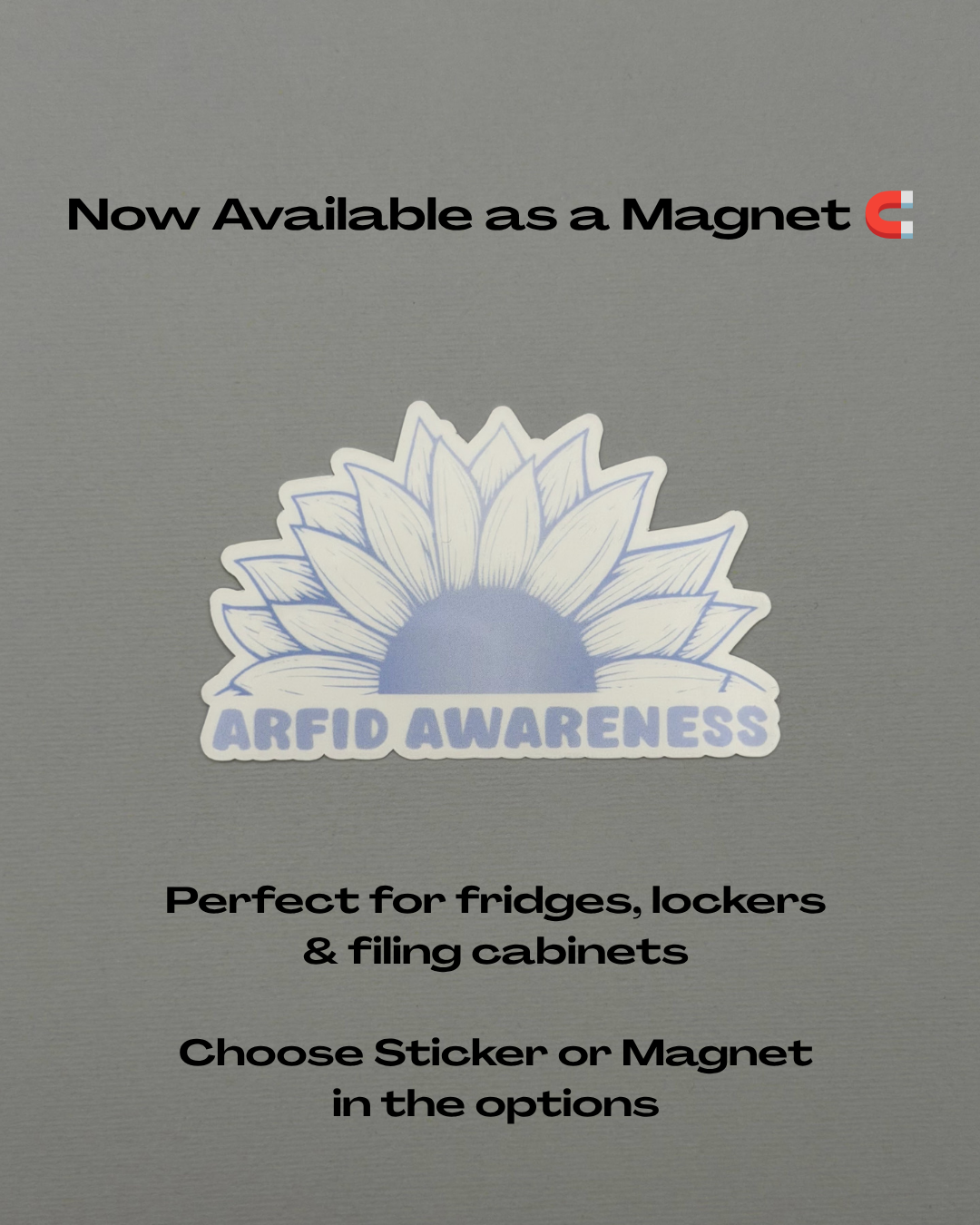 ARFID Awareness Sunflower Sticker or Magnet