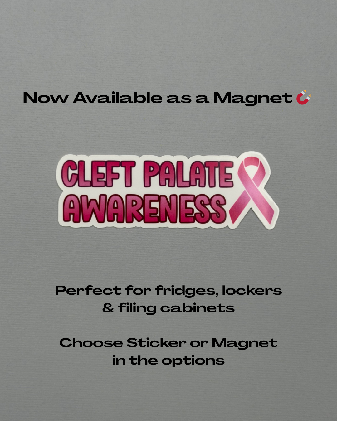 Cleft Palate Awareness with Ribbon Sticker or Magnet