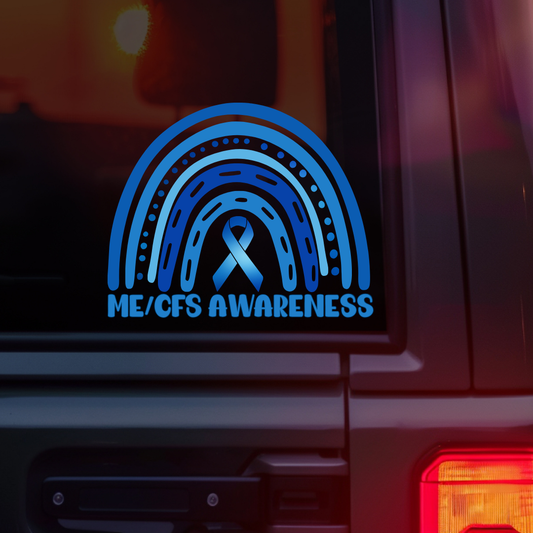 ME/CFS Awareness Rainbow Car Decal