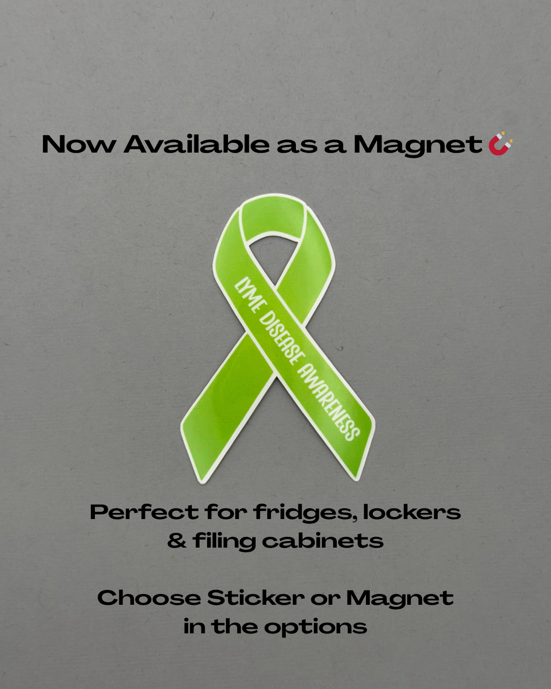 Lyme Disease Awareness Ribbon Sticker or Magnet