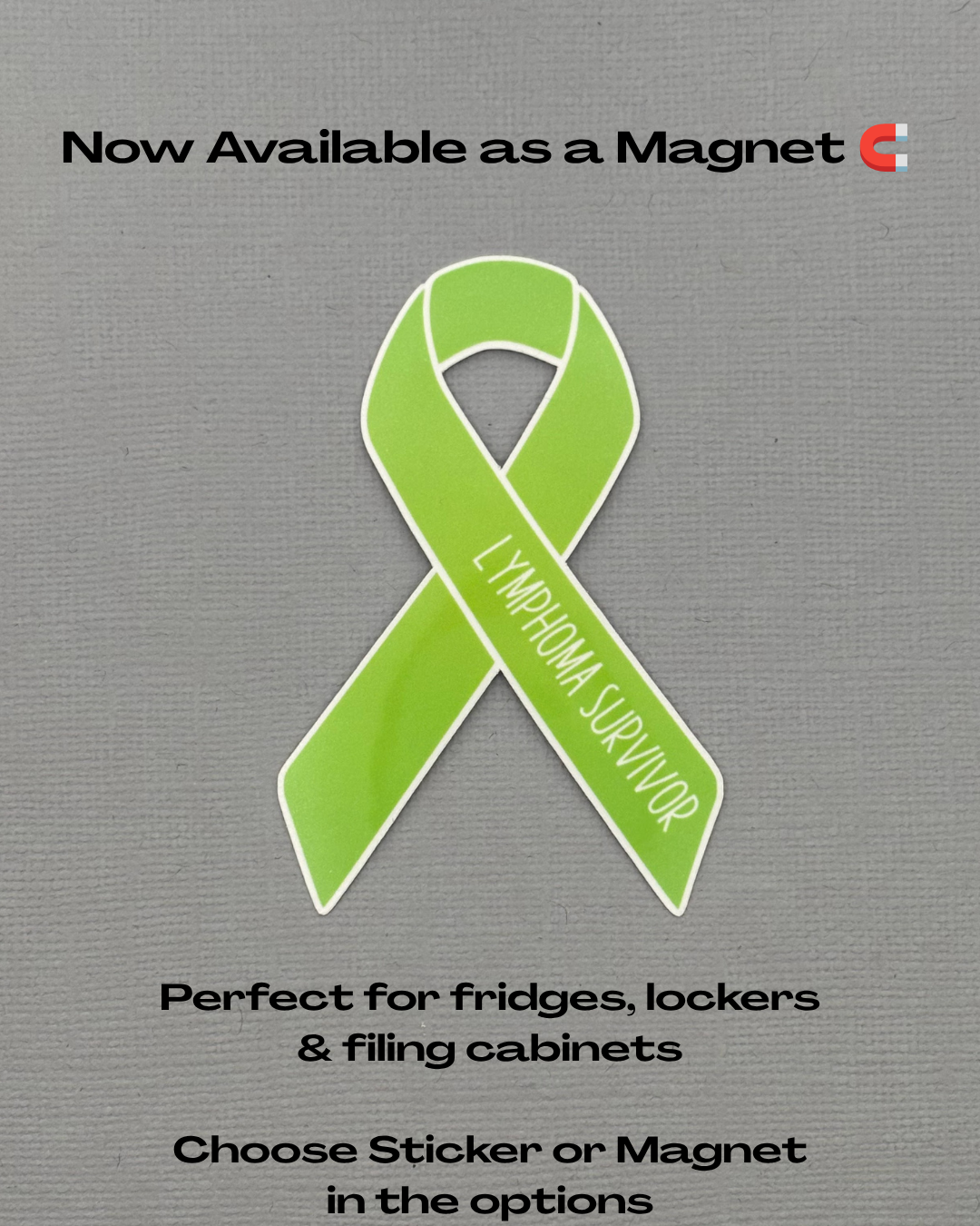 Lymphoma Survivor Ribbon Sticker or Magnet