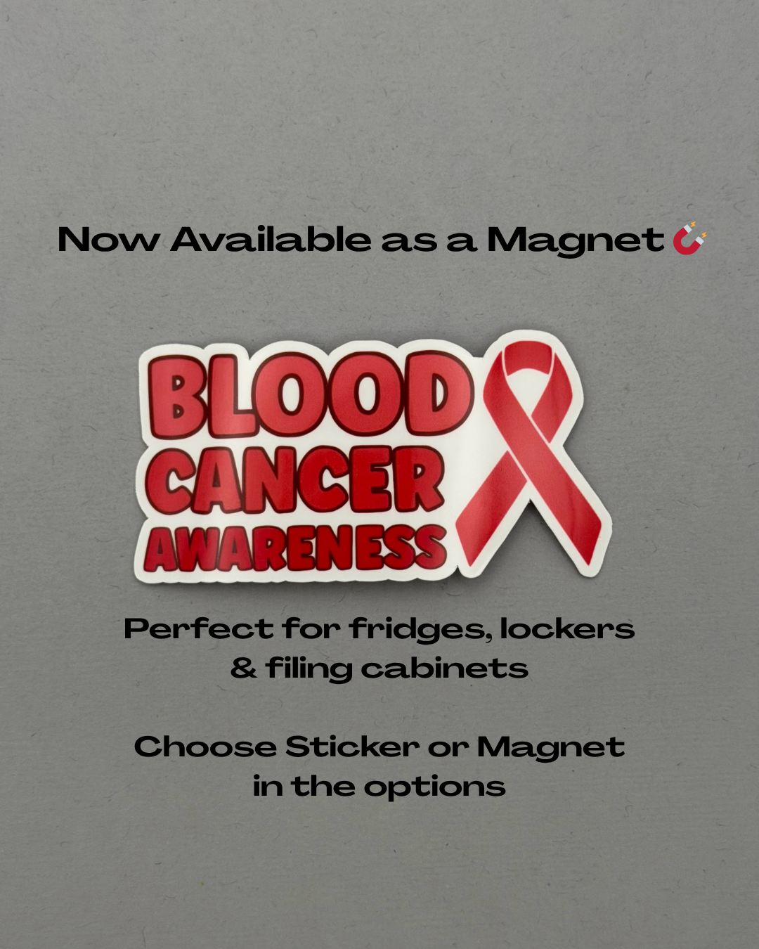Blood Cancer Awareness with Ribbon Sticker or Magnet