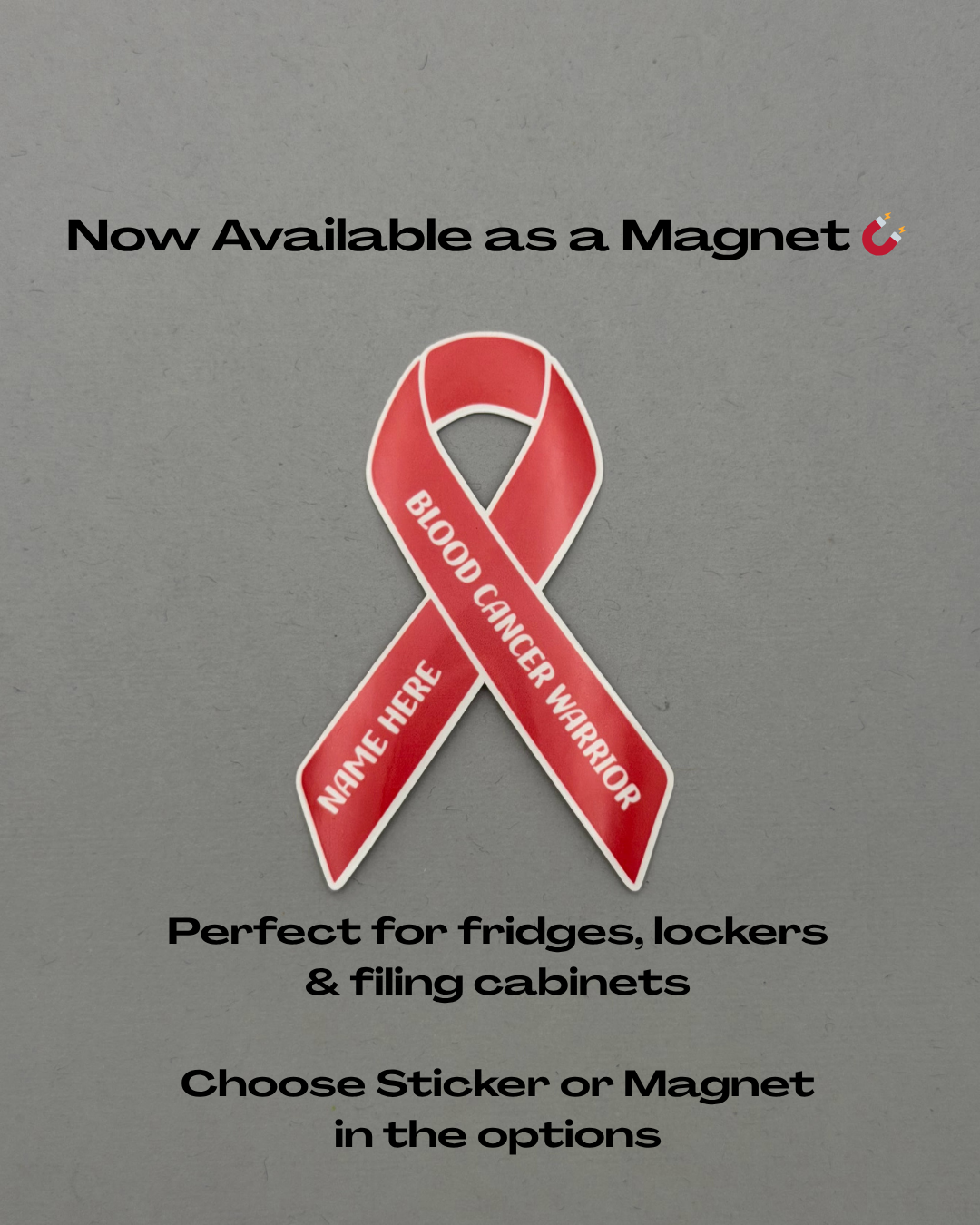 Blood Cancer Warrior Ribbon Custom Sticker or Magnet