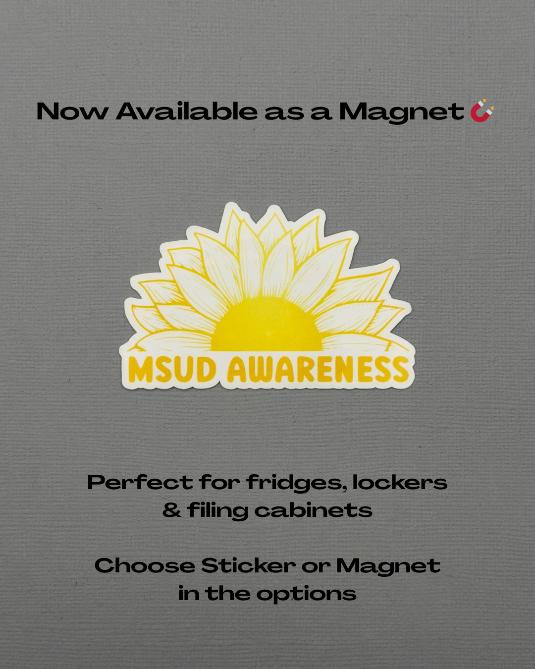 MSUD Awareness Sunflower Sticker or Magnet | Maple Syrup Urine Disease