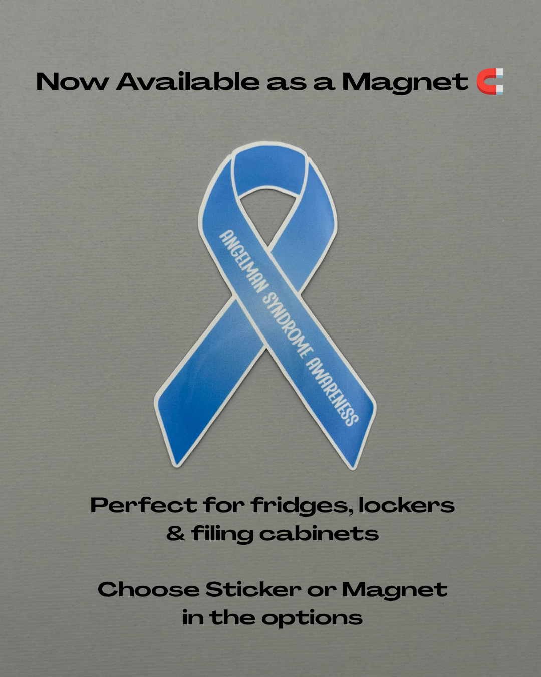 Angelman Syndrome Awareness Ribbon Sticker or Magnet