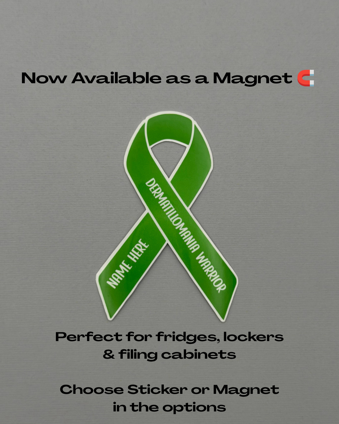 Dermatillomania Warrior Custom Ribbon Sticker or Magnet