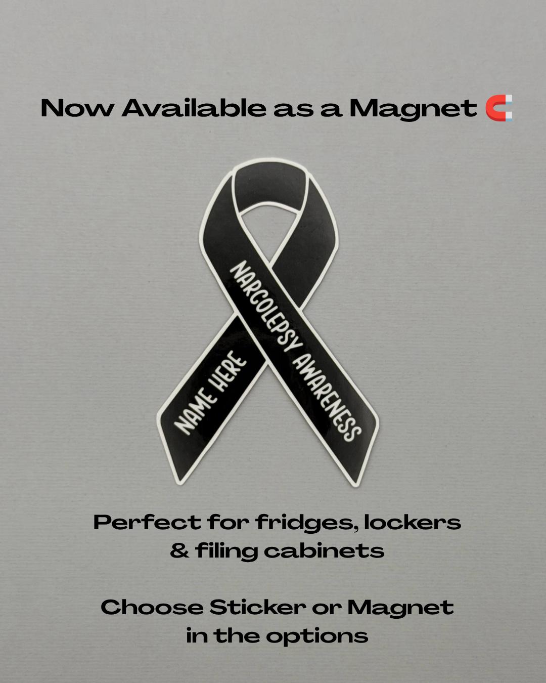 Narcolepsy Warrior Custom Ribbon Sticker or Magnet
