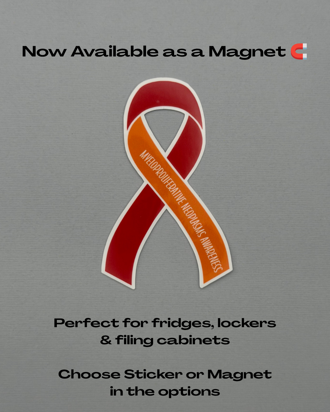 Myeloproliferative Neoplasms Awareness Ribbon Sticker or Magnet | MPNs