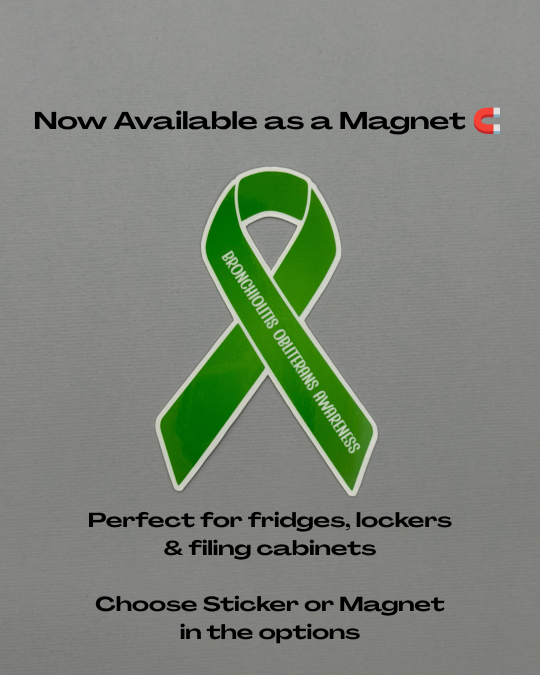 Bronchiolitis Obliterans Awareness Ribbon Sticker or Magnet