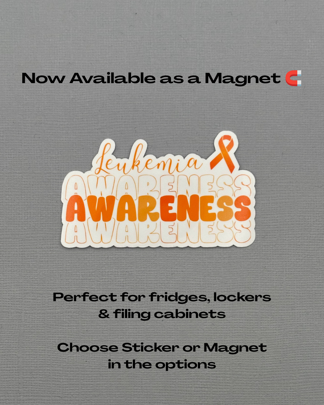 Leukemia Awareness Sticker or Magnet