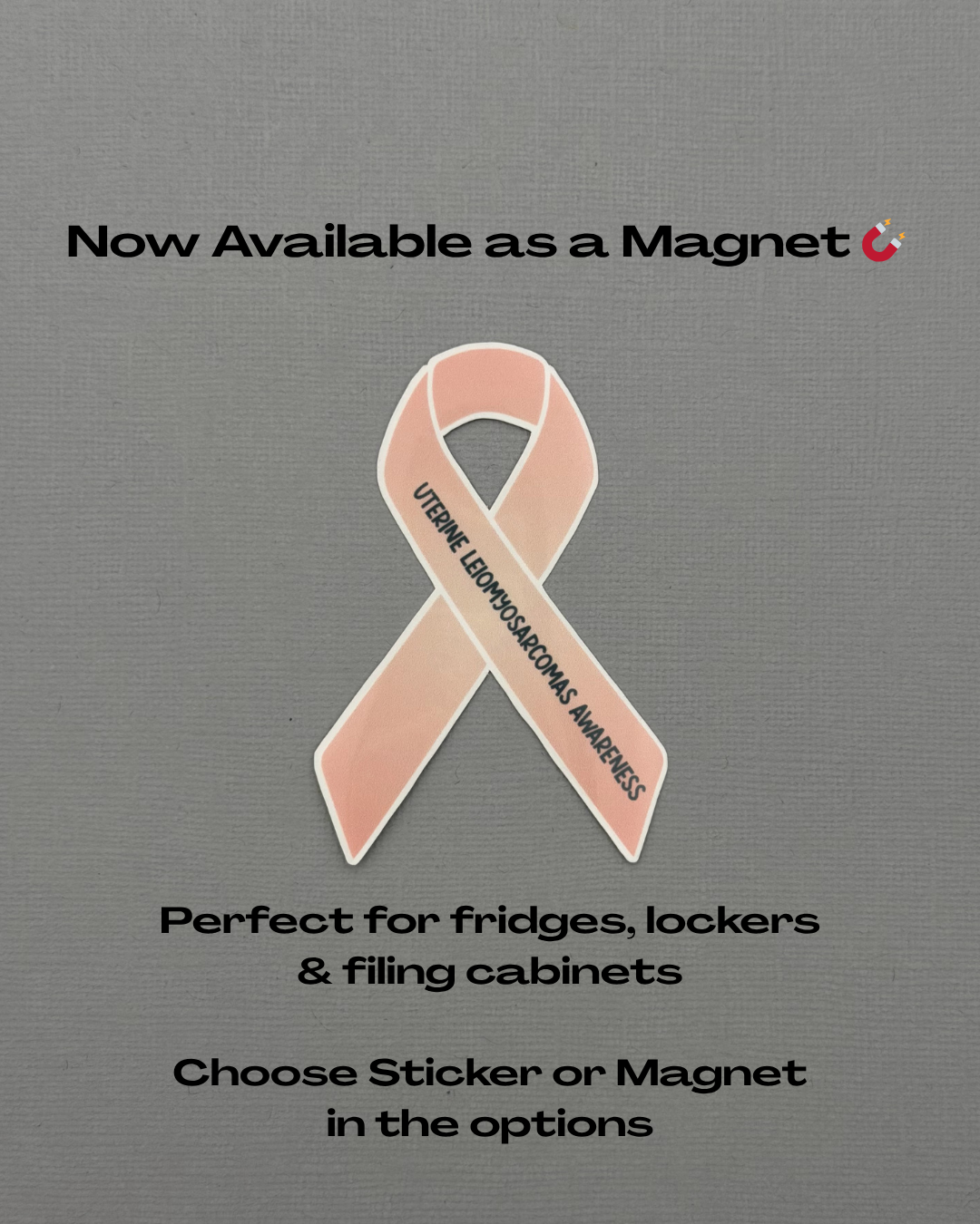Uterine Leiomyosarcomas Awareness Ribbon Sticker or Magnet