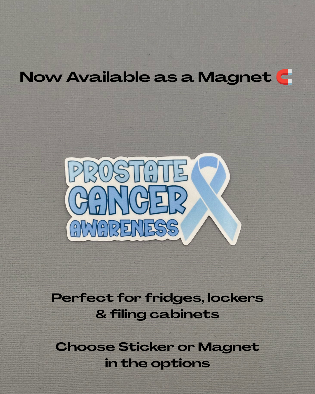Prostate Cancer Awareness with Ribbon Sticker or Magnet