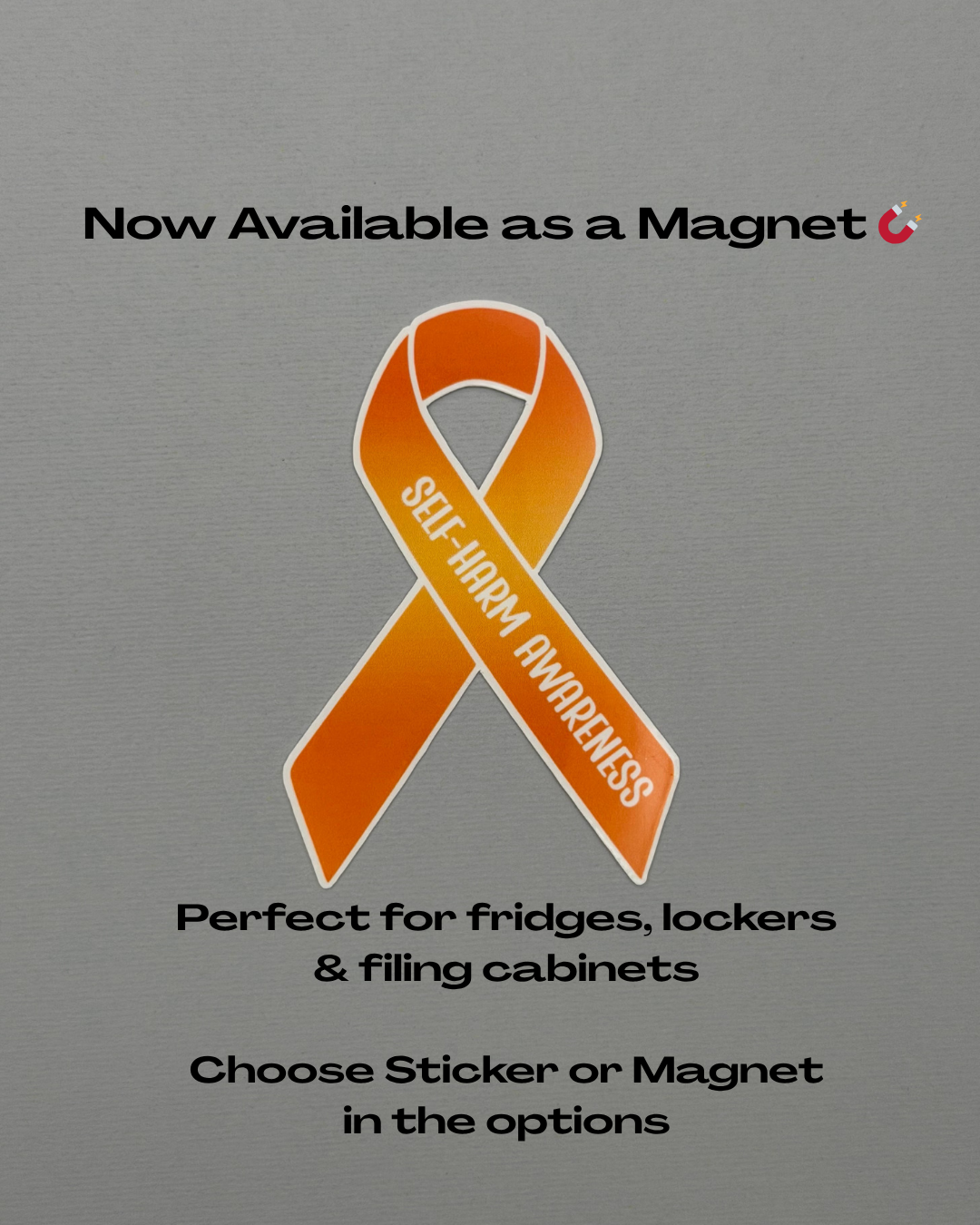 Self-Harm Awareness Ribbon Sticker or Magnet