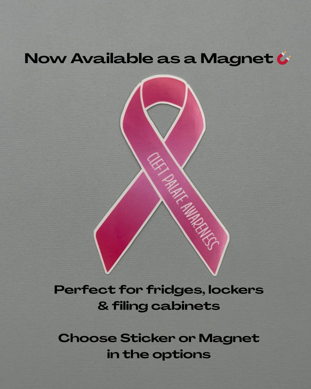 Cleft Palate Awareness Ribbon Sticker or Magnet