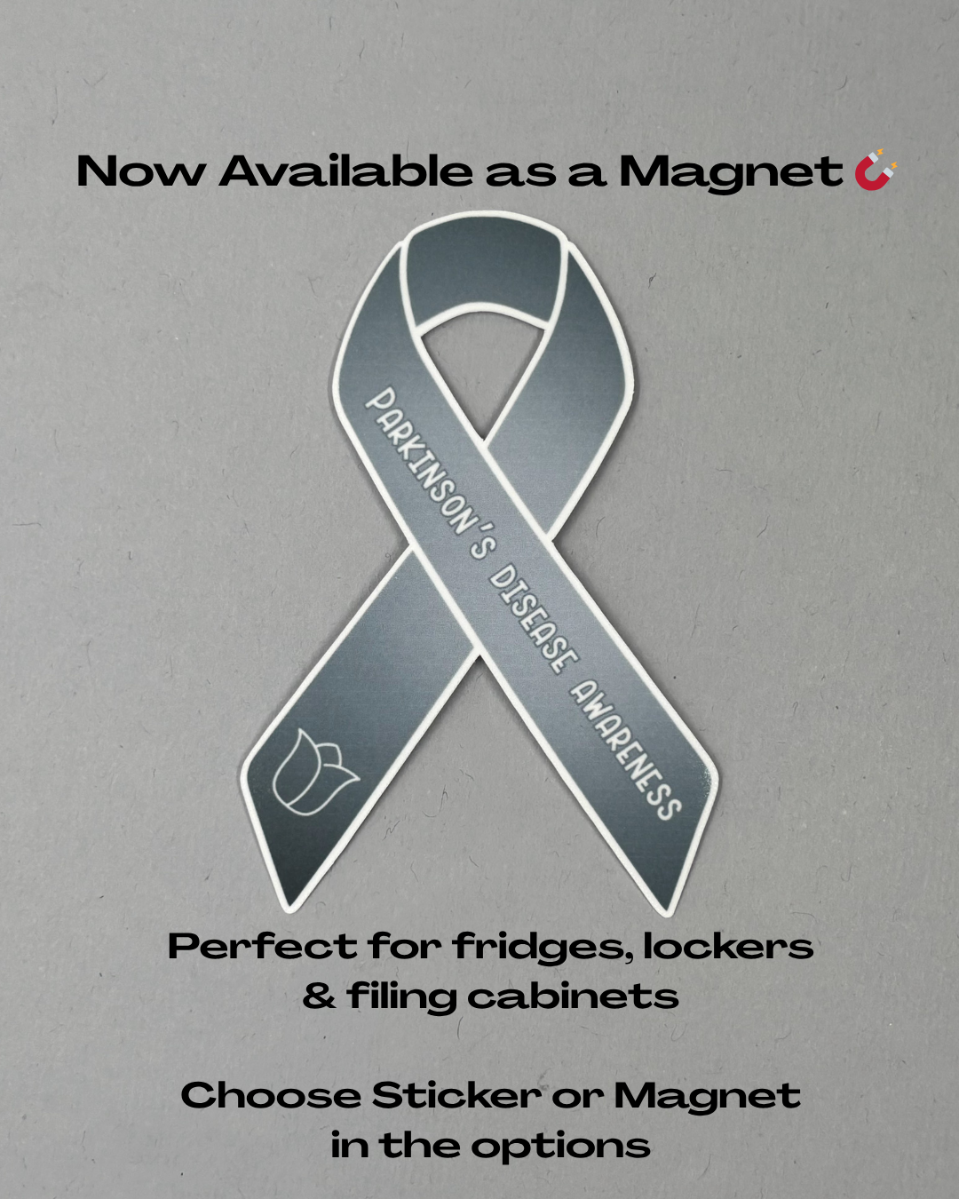 Parkinson's Disease Awareness Ribbon Sticker or Magnet