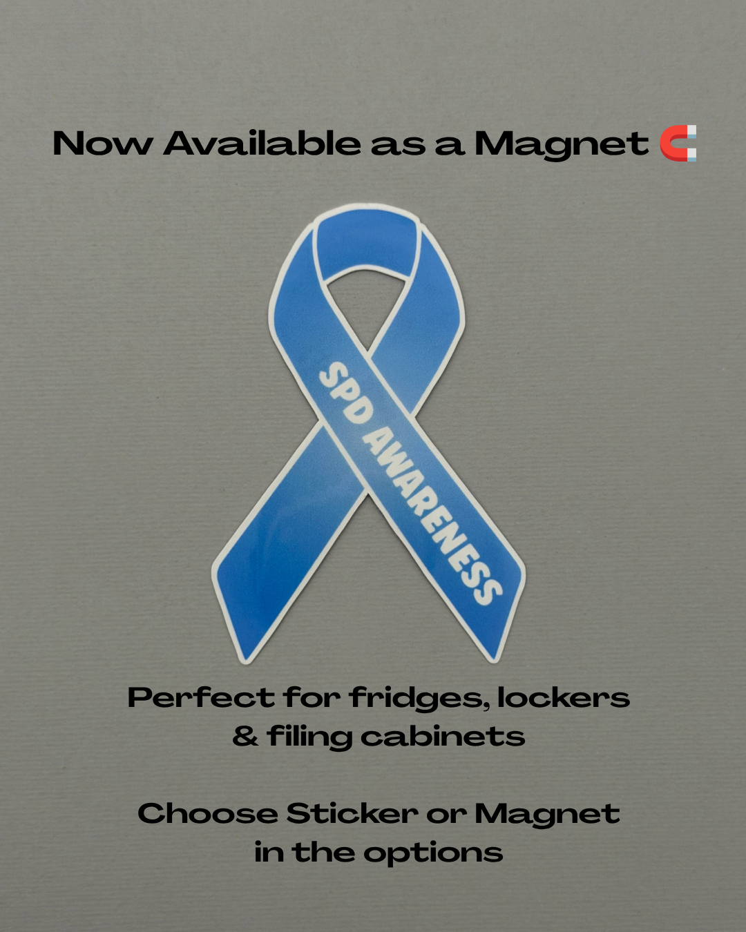 SPD Awareness Ribbon Sticker or Magnet | Sensory Processing Disorder
