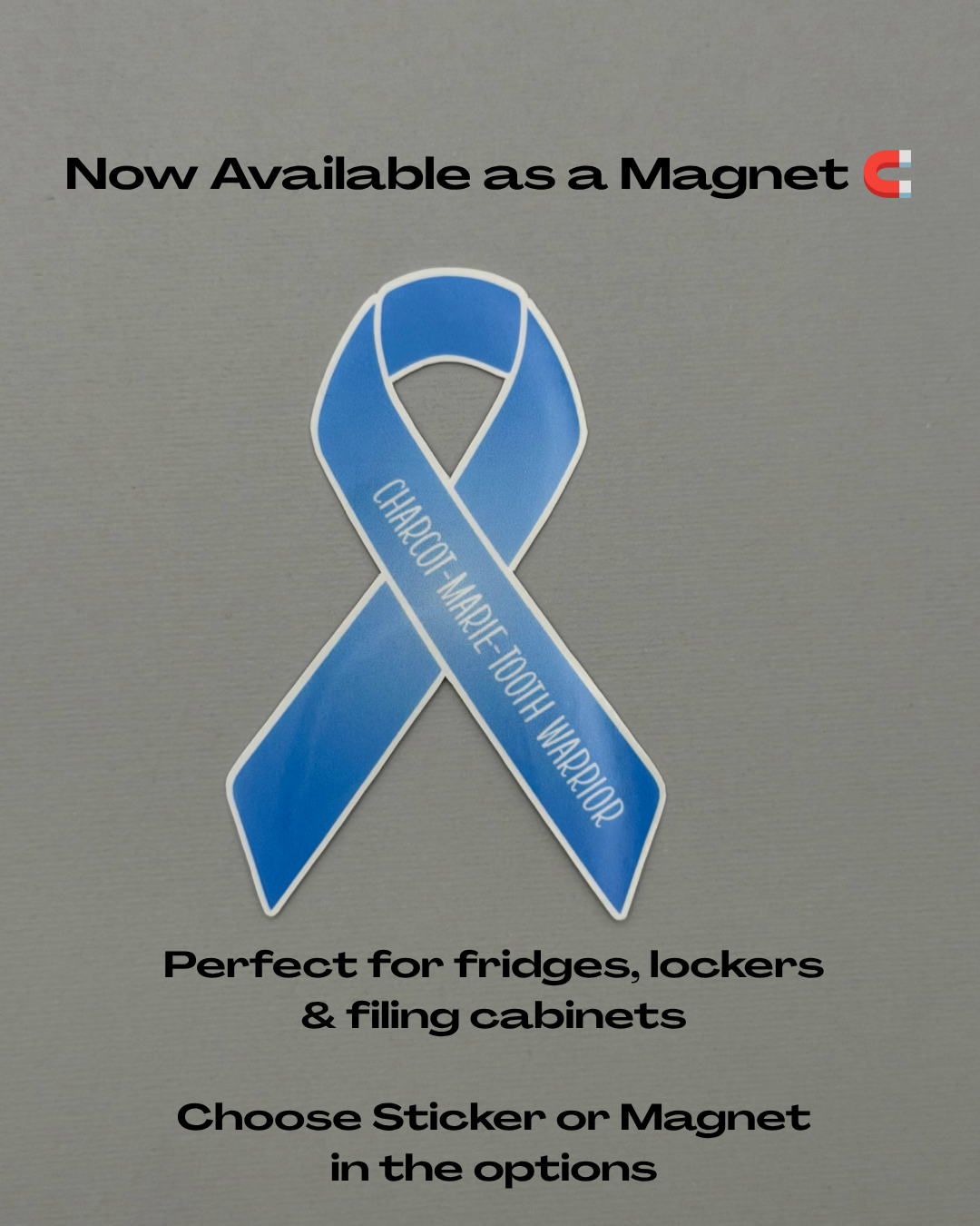 Charcot-Marie-Tooth Warrior Ribbon Sticker or Magnet