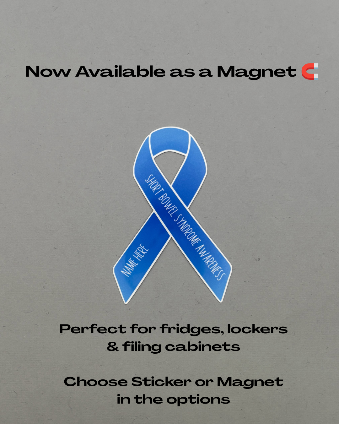 Short Bowel Syndrome Awareness Custom Ribbon Sticker or Magnet | SBS