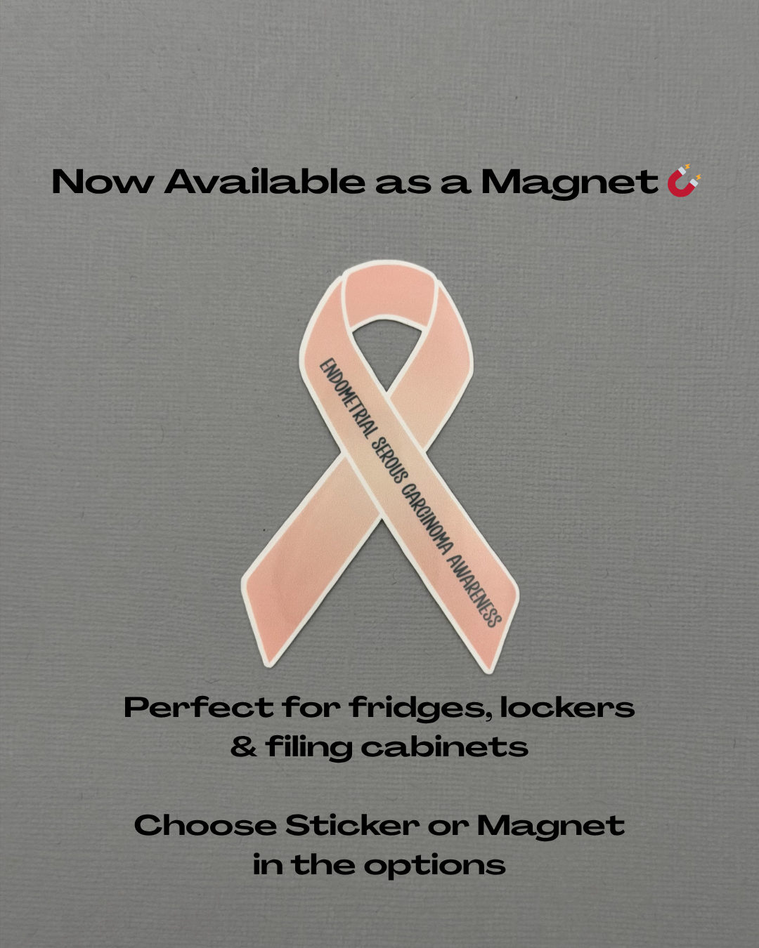 Endometrial Serous Carcinoma Awareness Ribbon Sticker or Magnet