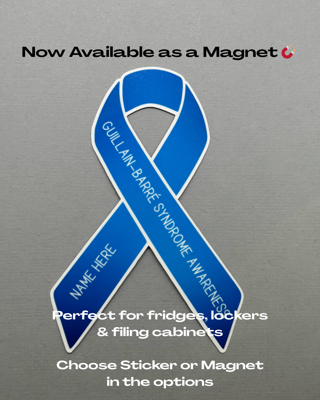 Guillain-Barre Syndrome Awareness Custom Ribbon Sticker or Magnet