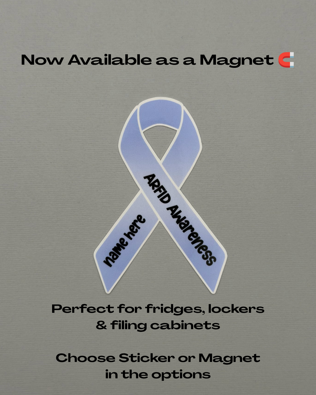 ARFID Awareness Ribbon Custom Sticker or Magnet
