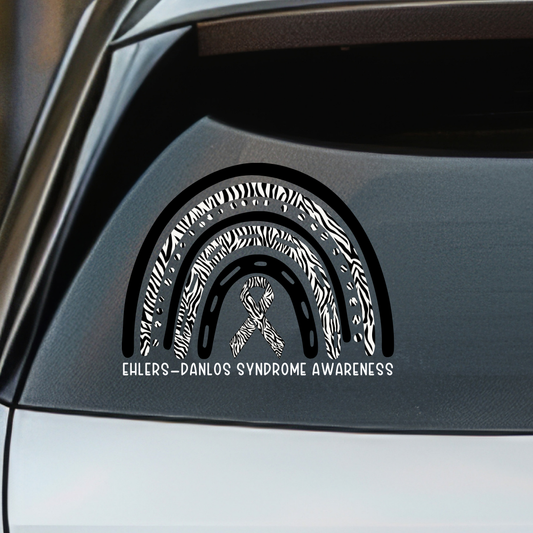 Elhers-Danlos Syndrome Awareness Rainbow Car Decal