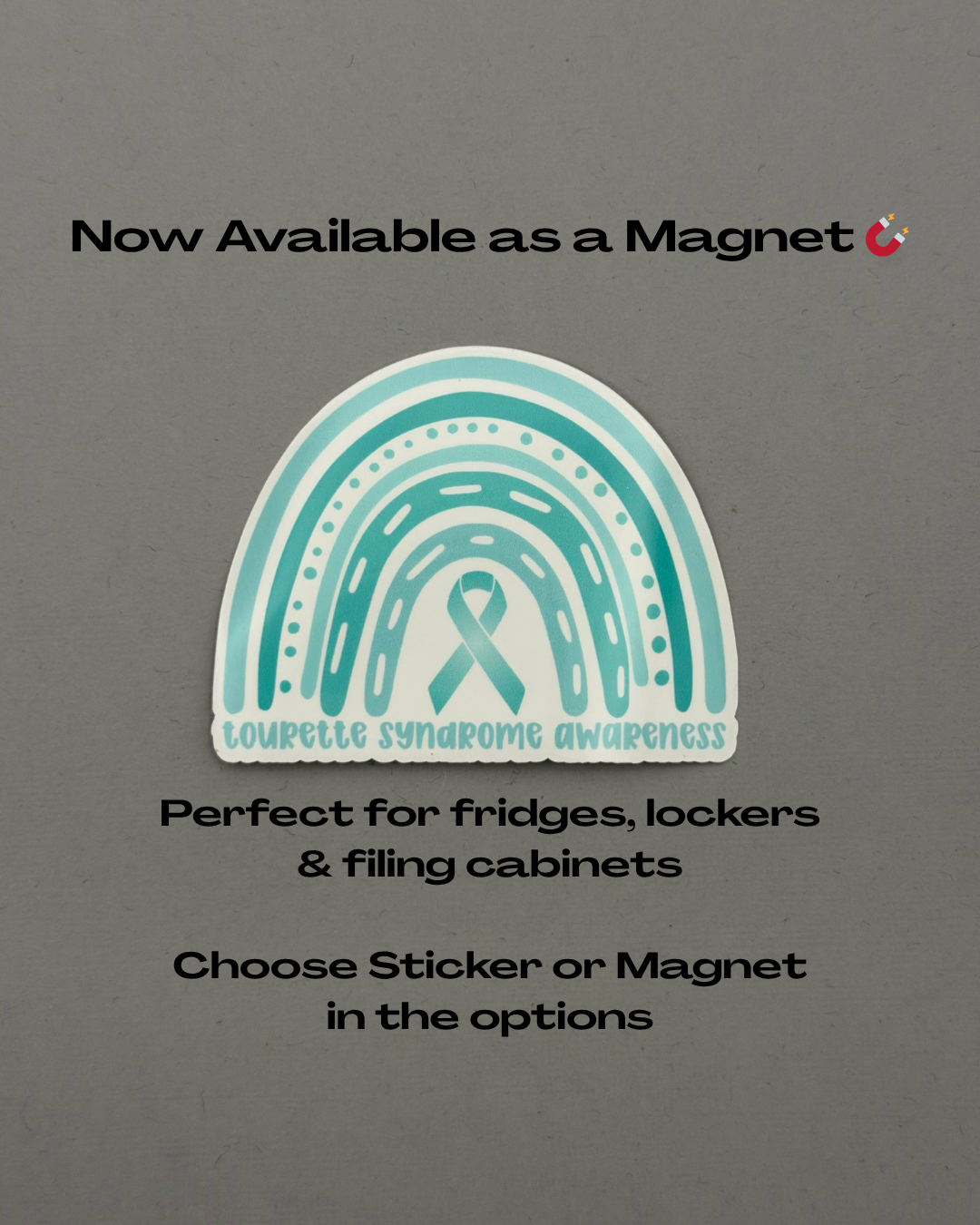 Tourette Syndrome Awareness Rainbow Sticker or Magnet