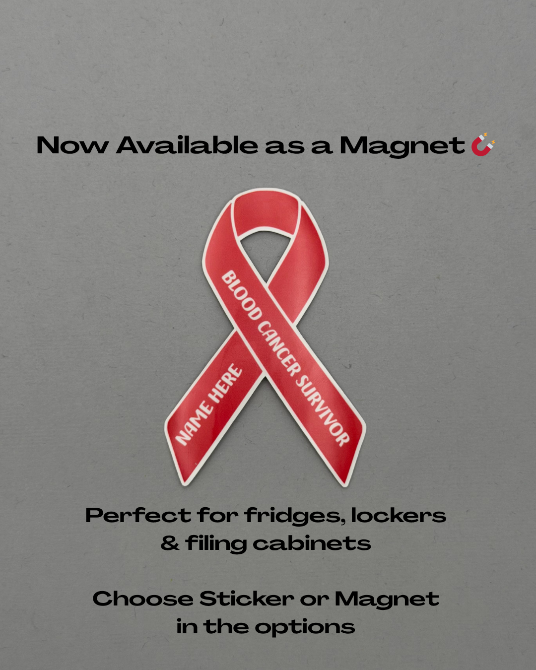 Blood Cancer Survivor Ribbon Custom Sticker or Magnet