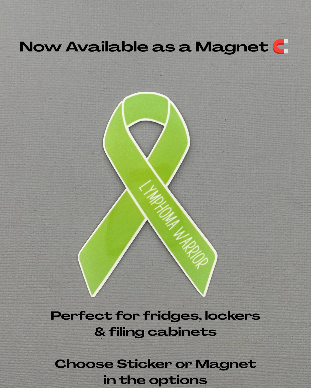 Lymphoma Warrior Ribbon Sticker or Magnet