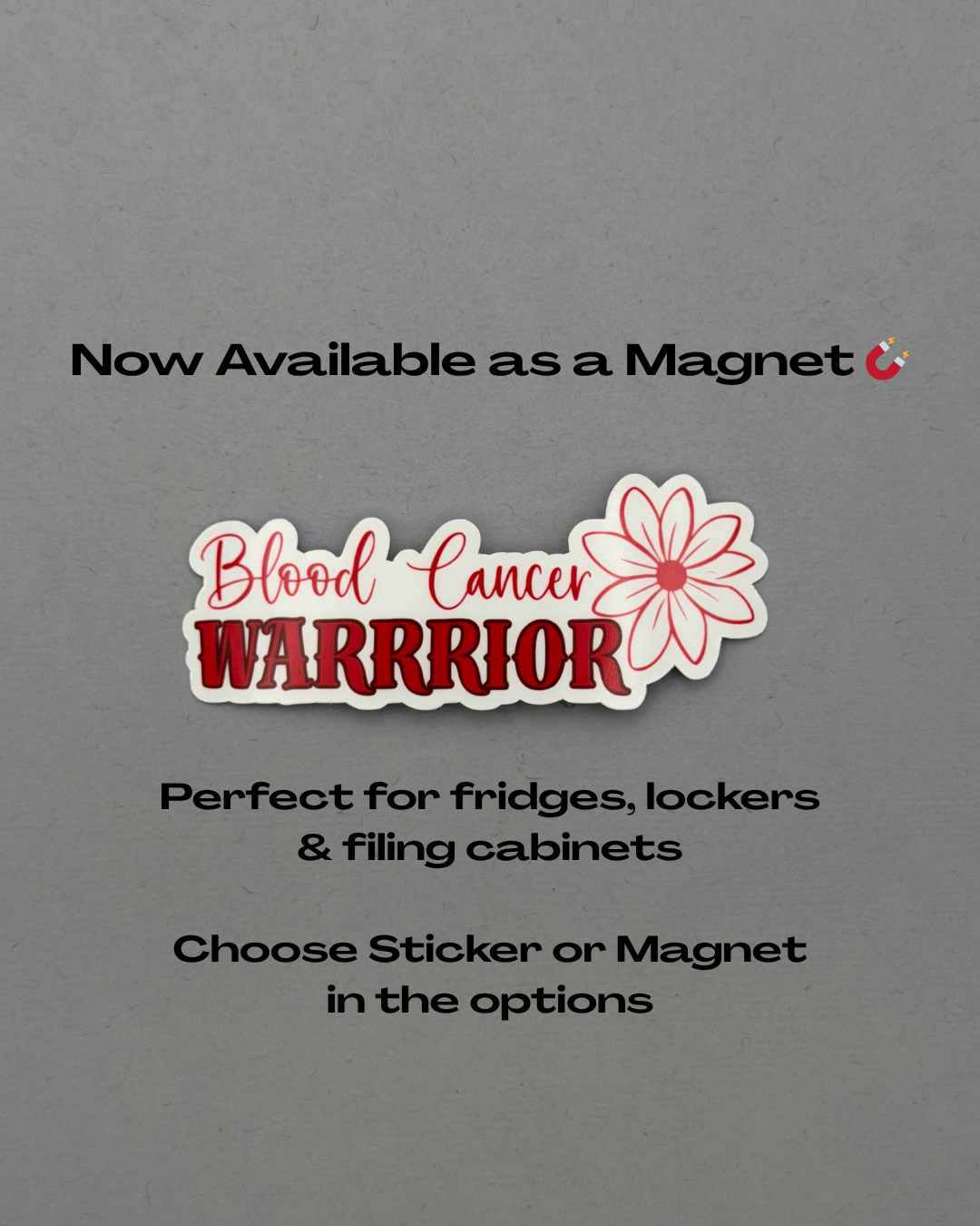 Blood Cancer Warrior Flower Sticker or Magnet