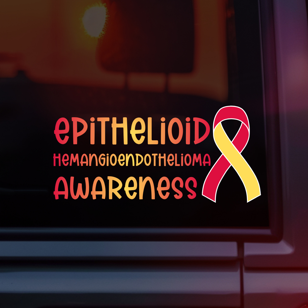 Epithelioid Hemangioendothelioma Awareness with Ribbon Car Decal | EHE