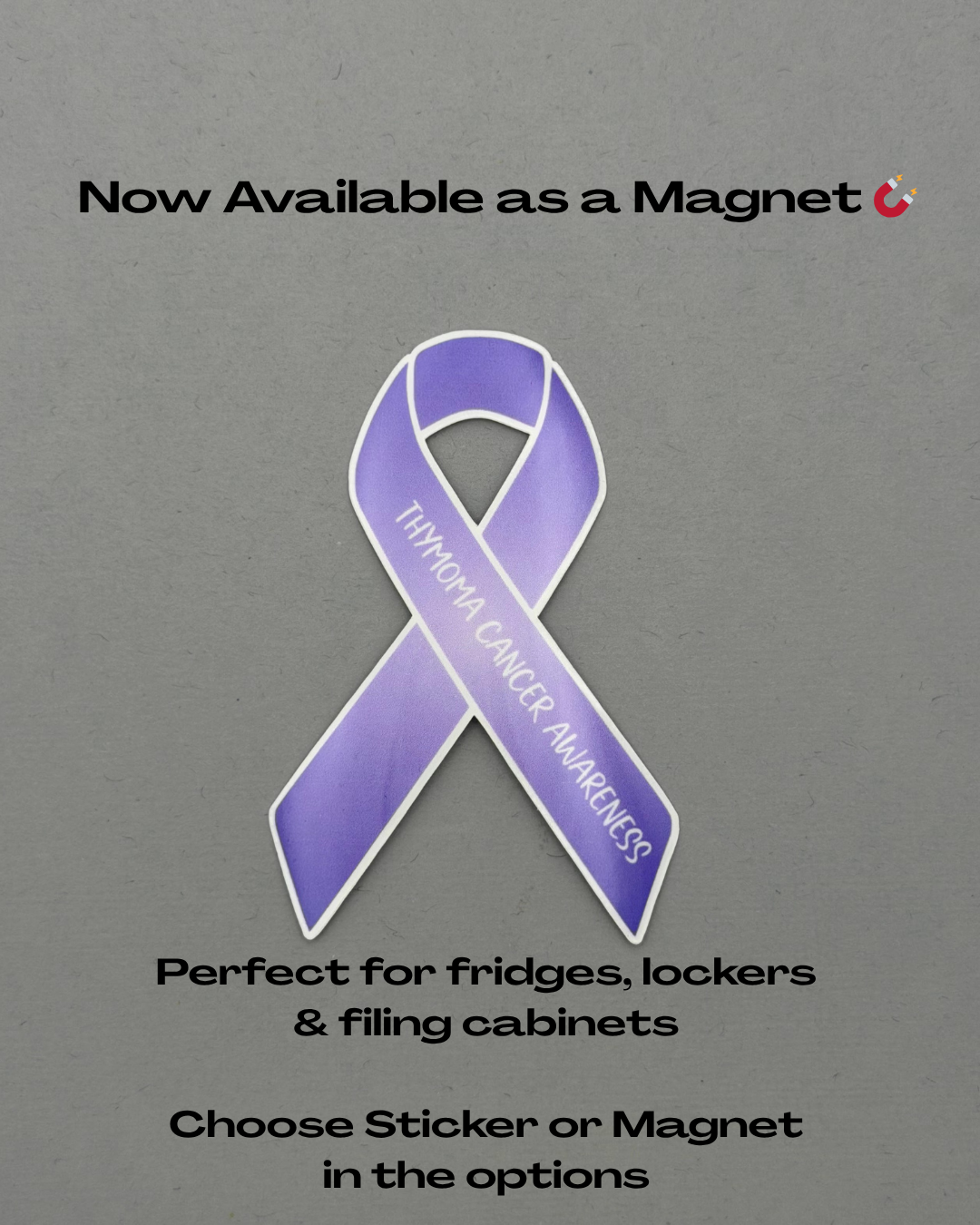 Thymoma Cancer Awareness Ribbon Sticker or Magnet