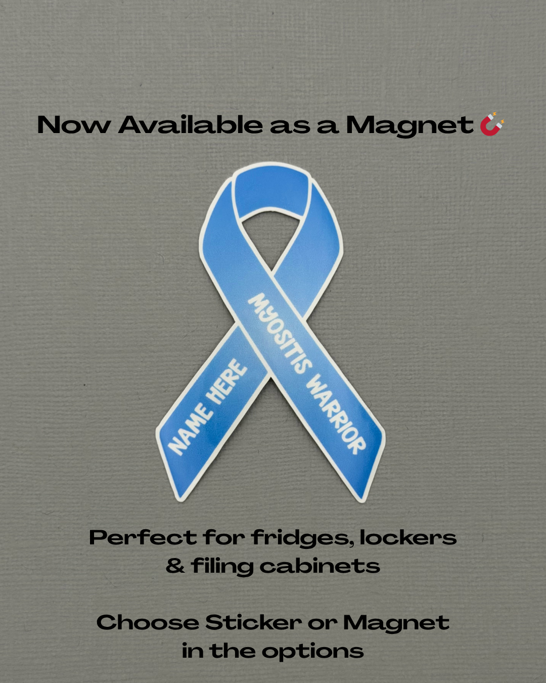 Myositis Warrior Custom Ribbon Sticker