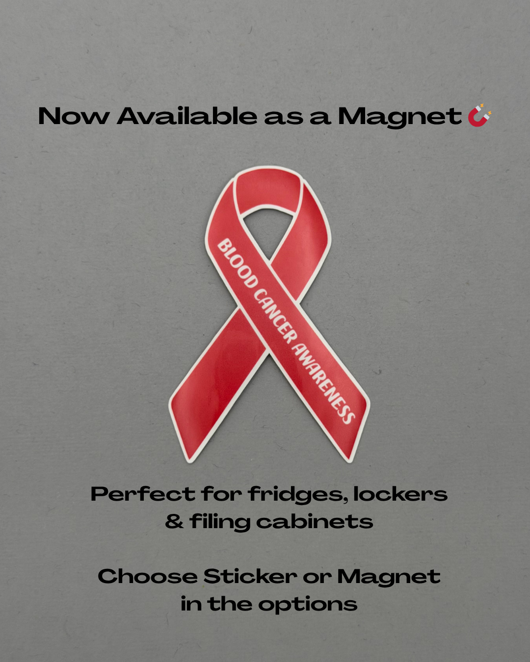 Blood Cancer Awareness Ribbon Sticker or Magnet