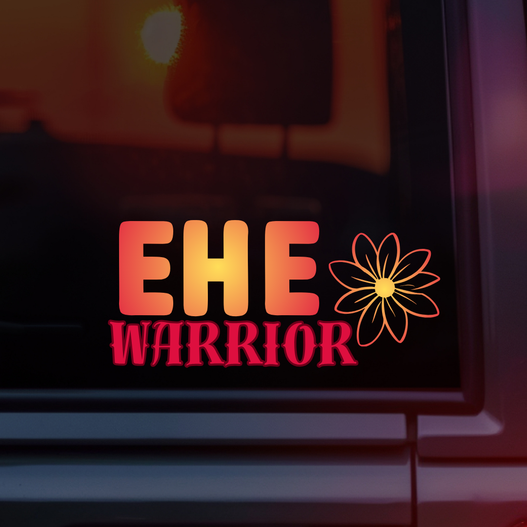 EHE Warrior Flower Car Decal | Epithelioid Hemangioendothelioma