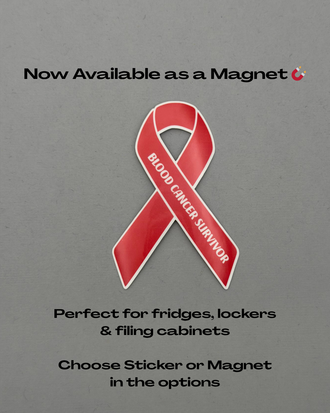 Blood Cancer Survivor Ribbon Sticker or Magnet