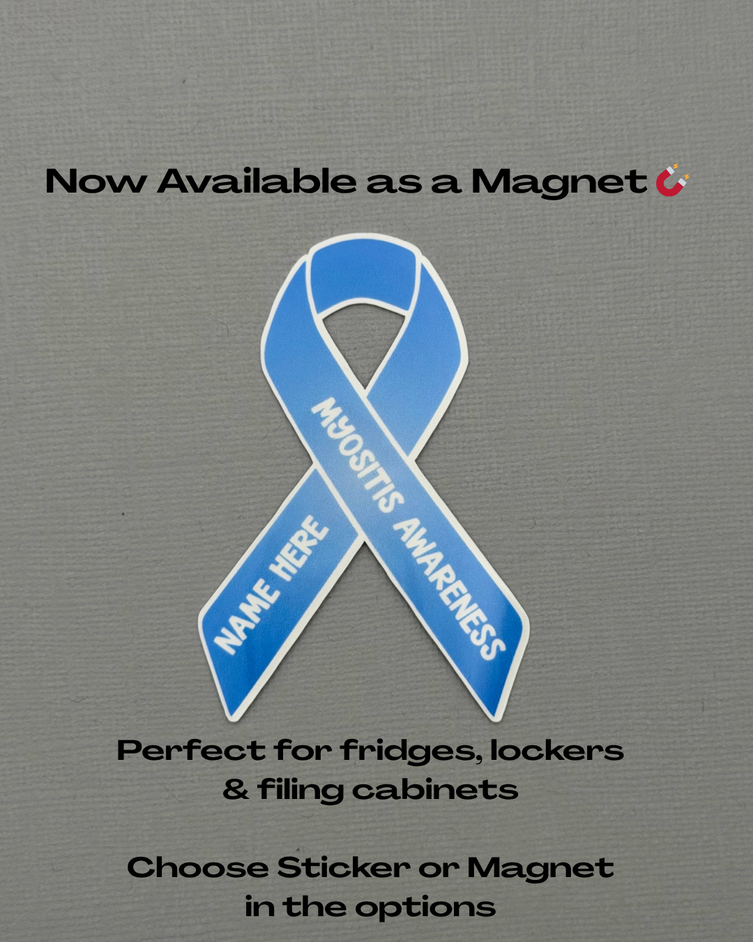 Myositis Awareness Custom Ribbon Sticker