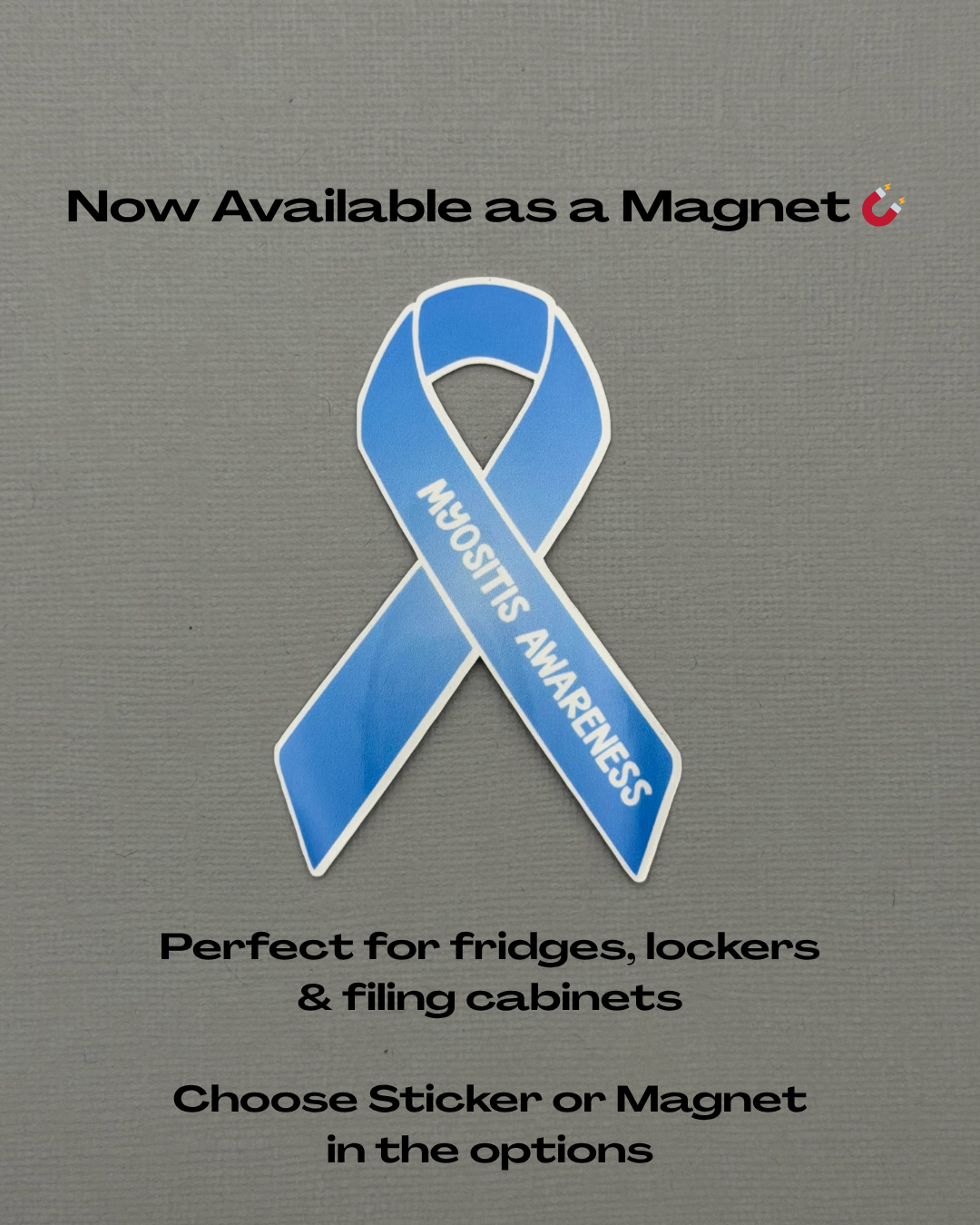 Myositis Awareness Ribbon Sticker or Magnet