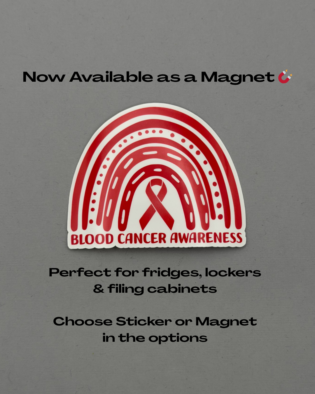 Blood Cancer Awareness Rainbow Sticker or Magnet